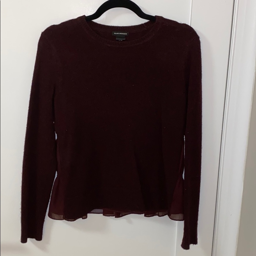 Club Monaco Burgundy Sweater